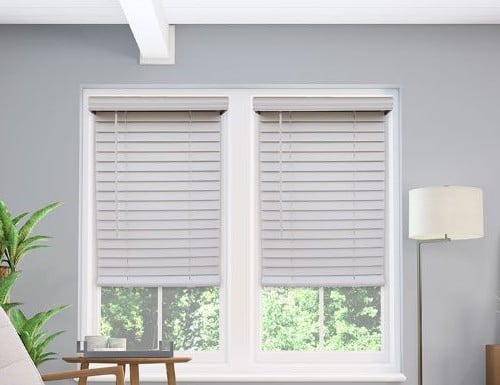 QUICK SHIP 2 inch Cordless Faux Wood Blinds